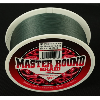 Giants Fishing Splietaná šnúra Master Round Braid 1000m|0,12mm (9,80kg) Giants Fishing Splietaná šnúra Master Round Braid 1000m|0,12mm (9,80kg)