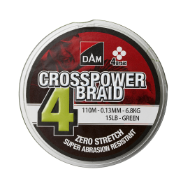 Dam Crosspower 4-Braid 0.17Mm / 9.0Kg / 20lb / 150M - Green