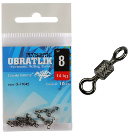 Giants Fishing Pevnostný obratlík Impressed Rolling Swivel no.14/6kg/10ks