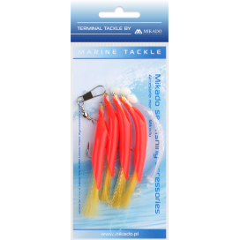 Mikado morský návazec hair tube rig háčik 1/0 červená/žltá 1 ks