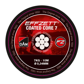 Akcia Dam Effzett Oceľové Lanko Coated Core7 Steeltrace Black 10m