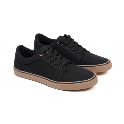Fox Topánky Black Canvas Shoe