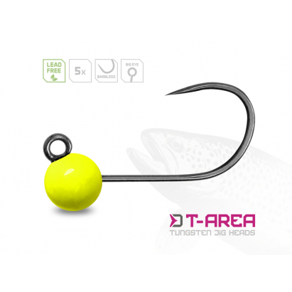 Delphin Wolframový Jig T-AREA BL Fluo Žlutý 5 ks