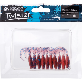 Mikado nástraha twister 38mm/ fialová 10 ks
