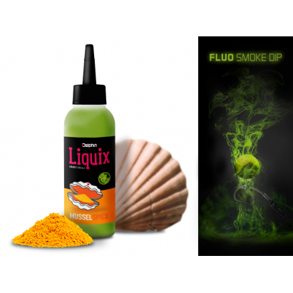 Delphin Fluo Dip D Snax Liquix 100 ml Mušle Korenie Delphin Fluo Dip D Snax Liquix 100 ml Mušle Korenie