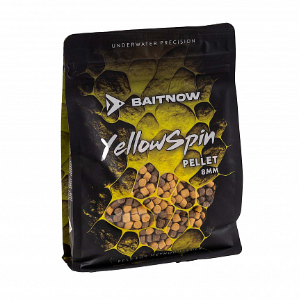 BaitNow Pelet Method Feeder Yellow Spin 8mm 800g 