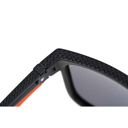 Fox Collection Black Orange Shades - Grey Lens