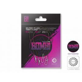 Wolfrámové lanko BOMB! s stavcami. a karabínkou 2ks/35cm/11kg