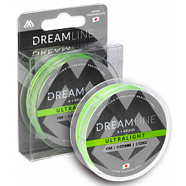 Mikado pletená šnúra dreamline ultralight 0.058mm/4.43kg/10m fluo zelená 1 cievka
