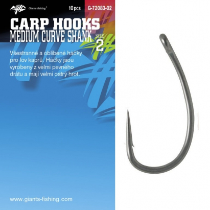 Giants fishing Giants Fishing Háčik s očkom Medium Curve Shank 10ks|vel.5