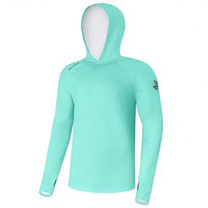 Giants fishing Funkční tričko s dlouhým rukávem UV50+Hoodie Blue|vel.M