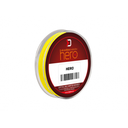 Delphin HERO 4 / fluo žltá 0,30mm 20,40kg 15m