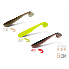 Umelá nástraha Delphin B! StinxRIBS Shrimp / 50ks 5cm / NATUR