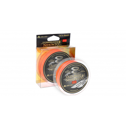 Mikado Pletená Šňůra Nihonto Octa Braid 150m Fluo oranžová