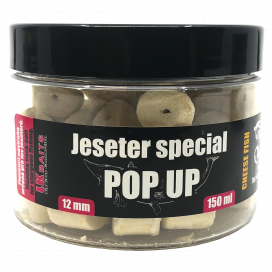 Akcia LK Baits Pelety Jeseter Special Pop UP Cheese Fish 12mm 150ml