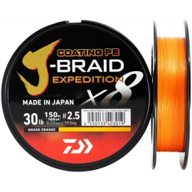 Daiwa Pletená Šnúra J-Braid Expedition X8E Smash Orange 150 m