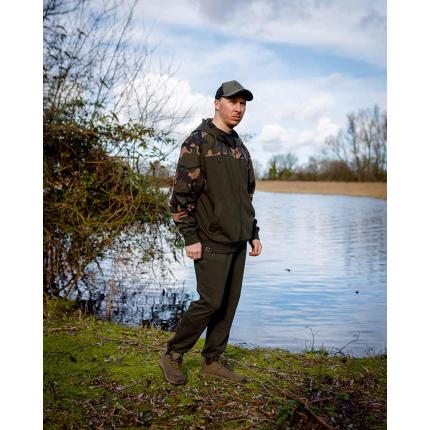 Fox Mikina LW Khaki Camo Split Zip Hoody