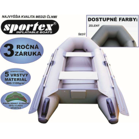 SPORTEX nafukovacie člny SHELF 230 - lamelová podlaha Šedý