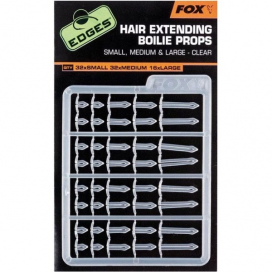 Fox Zarážky Edges Hair Extending Boilie Props Clear 80ks