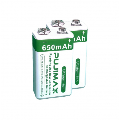 nabíjecí Lith. baterie 9V/650mAh (1000 cyklů) 2ks nabíjecí Lith. baterie 9V/650mAh (1000 cyklů) 2ks