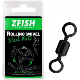 Zfish Obratlík Rolling Swivel Black Matt Veľ. 8 Nosnosť 28 kg