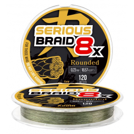 Pletená šňůra Serious 8X Braided Line -  zelená/120 m/0,21 m/14,21 kg
