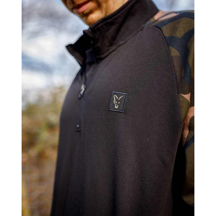 Fox Mikina LW Black Camo QTR Zip