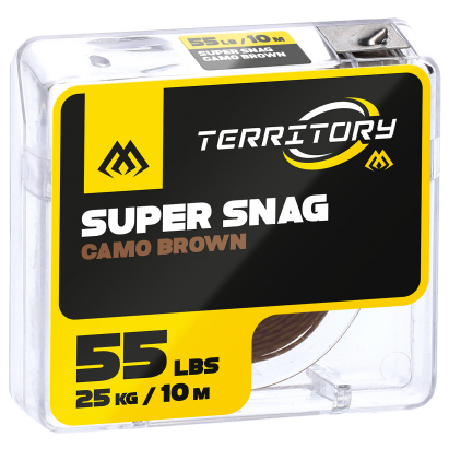 Mikado braid hooklink super snag 55lbs/10m camo brown 1 ks.