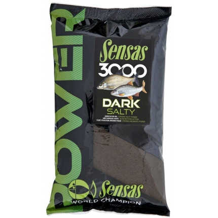 Sensas Kŕmna Zmes 3000 Power Dark Salty 1 kg