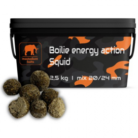 Mastodont Baits Boilie energy action Squid mix 2,5kg 20/24mm