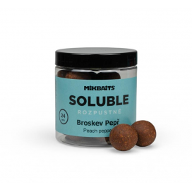 Rozpustné boilie 250ml - Broskev Pepř 24mm