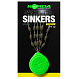 Korda Stoppery Tungstenové Sinkers Weedy Green 9 ks Large