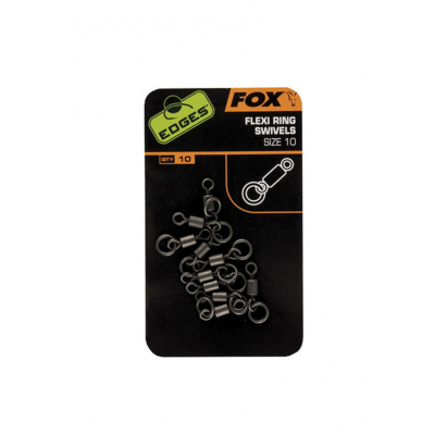 Fox Obratlík Edges Flexi Ring Swivels 10ks veľ.10