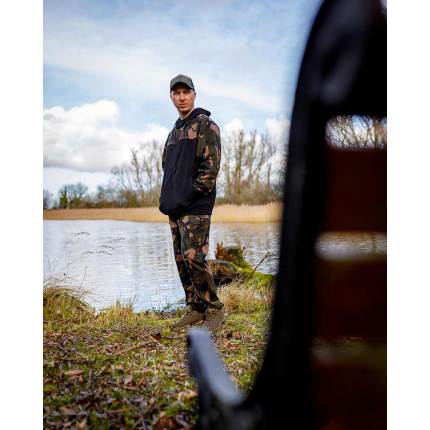 Fox Mikina LW Black Camo Split Zip Hoody