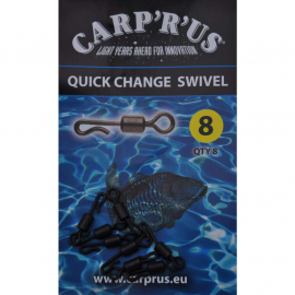 Carp'R'Us Quick Change Swivel - size 8, 8pcs