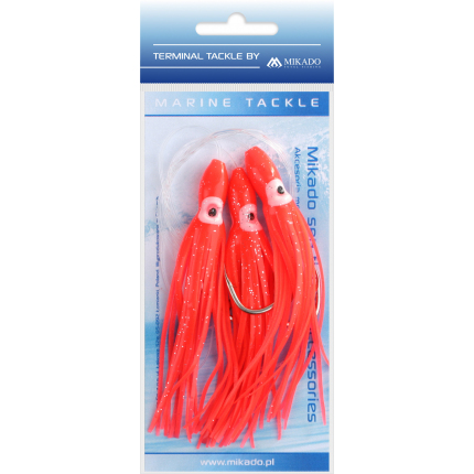 Mikado morský návazec octopus rig 10cm háčik: 3x7/0 červený 1 ks