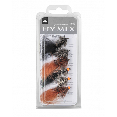 Mikado Sada Umělé Mouchy Streamers Woolly Bugger Barbed 1 Ks
