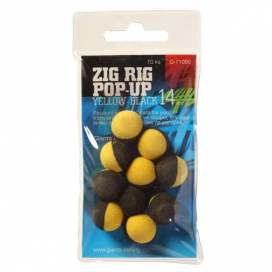 Giants Fishing Penové plávajúce boilie Zig Rig Pop-Up yelow-black 14mm, 10ks
