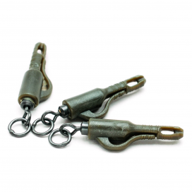 Taska závesky, krytky - Záveska s obratlíkom s krúžkom zelená 10ks