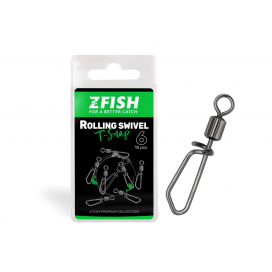 Zfish Obratlík s Karabínkou Rolling Swivel With T Snap 10 ks Zfish Obratlík s Karabínkou Rolling Swivel With T Snap 10 ks