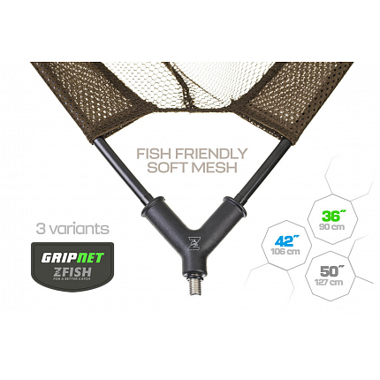 Zfish Podběráková Hlava Gripnet Landing Net 36"
