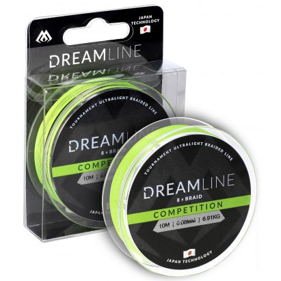 Mikado pletená šnúra dreamline competition 0.08mm/6.91kg/10m fluo zelená 1 cievka Mikado pletená šnúra dreamline competition 0.08mm/6.91kg/10m fluo zelená 1 cievka
