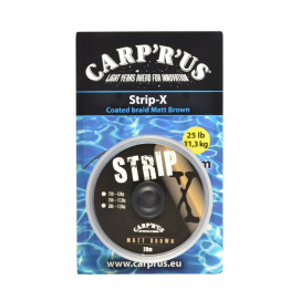 Carp´R´Us Potahovaná šňůrka Strip-X Matt Brown 20m Carp´R´Us Potahovaná šňůrka Strip-X Matt Brown 20m