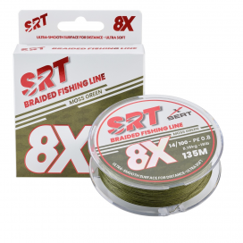 Sert splietaná šnúra 4X SRT Moss Green 135M|0,16mm/9,09kg