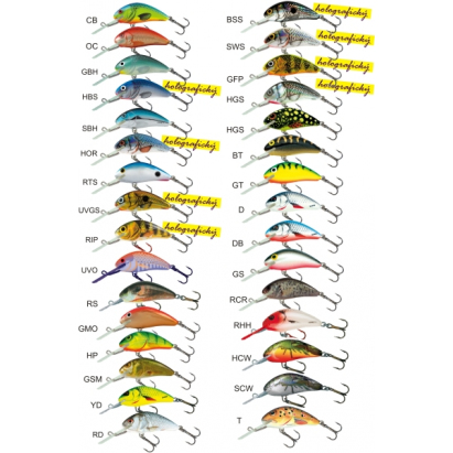 Salmo rybárske woblery Hornet H4SDR farba GFP