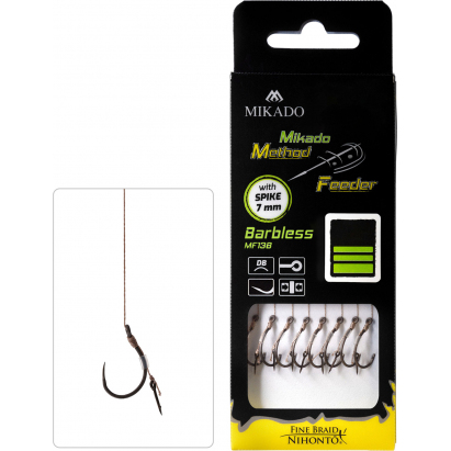 Mikado nadväzec method feeder veľ. 8 háčik bez protihrotu s ihlou / pletenka: 0.14mm/10cm 8 ks Mikado nadväzec method feeder veľ. 8 háčik bez protihrotu s ihlou / pletenka: 0.14mm/10cm 8 ks