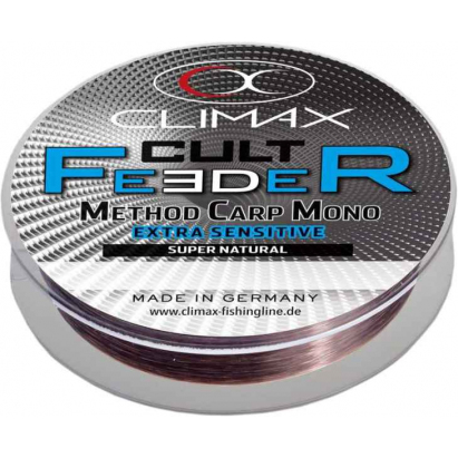 Kaprový silon CLIMAX CULT Feeder Method Carp 300m Priemer: 0,30 mm / 7,4 kg Kaprový silon CLIMAX CULT Feeder Method Carp 300m Priemer: 0,30 mm / 7,4 kg