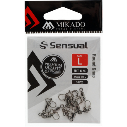 Mikado Karabína S Obratlíkom Round Snap 10Ks