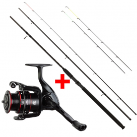 Giants fishing Prút Black Method Feeder 3.3m(11ft) 40-90g + Navijak Gaube FD 3000