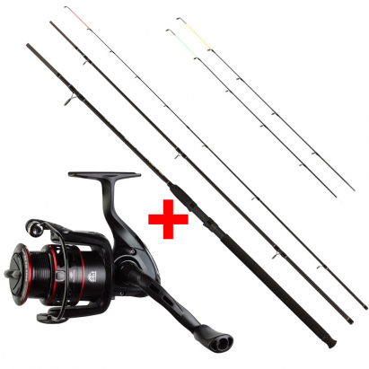 Giants fishing Prút Black Method Feeder 3.3m(11ft) 40-90g + Navijak Gaube FD 3000